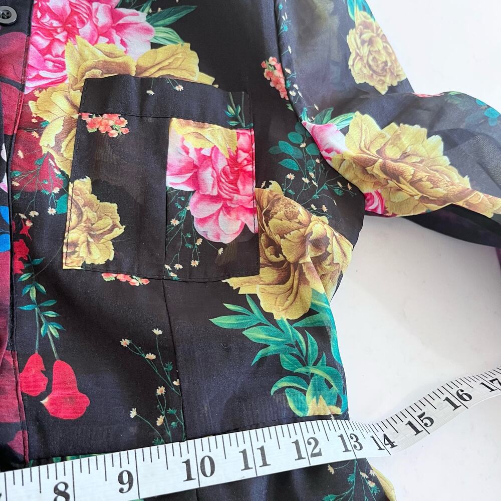 Beulah Style floral fit and flare midi shirt dress size Small - Picture 13 of 13